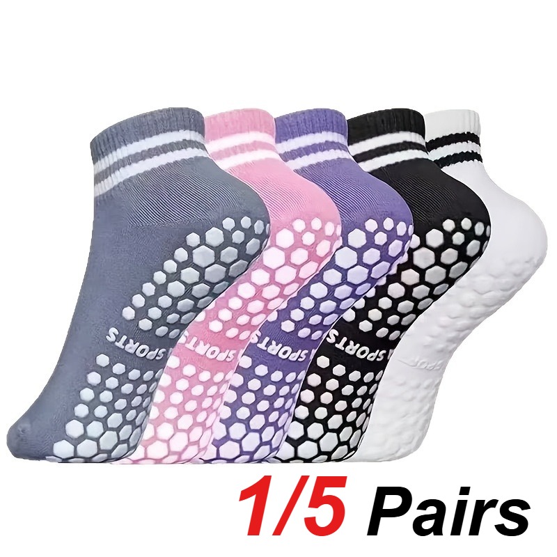Medias Para Pilates Y Yoga - 1/5 Pair Women's Silicone Anti Slip