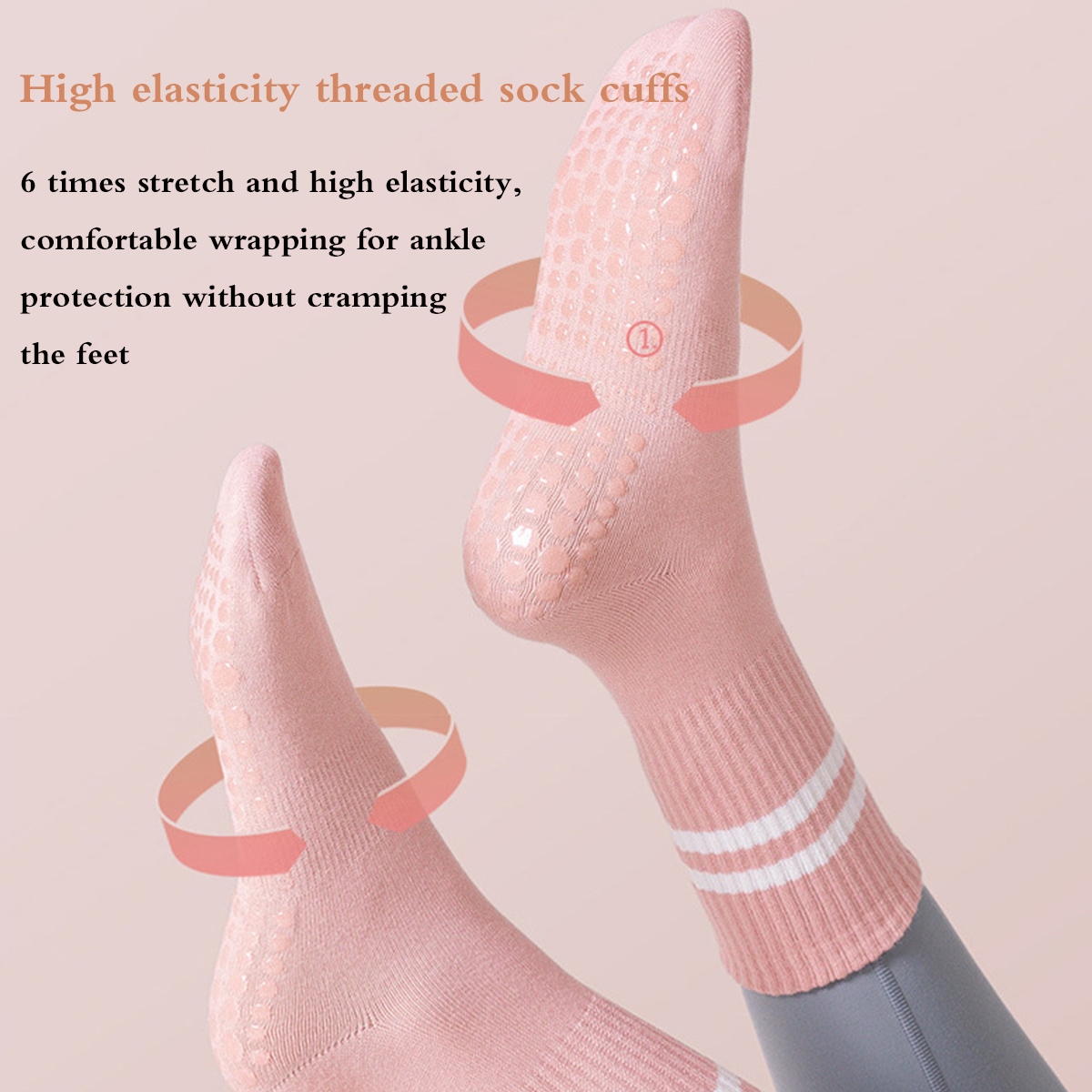 Pilates Socks with Grips for W - đánh giá và giá Medias Para Pilates Y Yoga