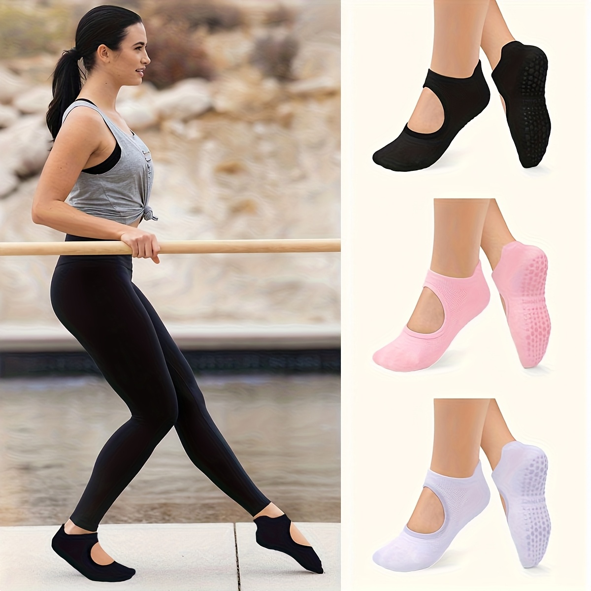 Non Slip Grip Women Socks for  - đánh giá và giá Medias Para Pilates Y Yoga