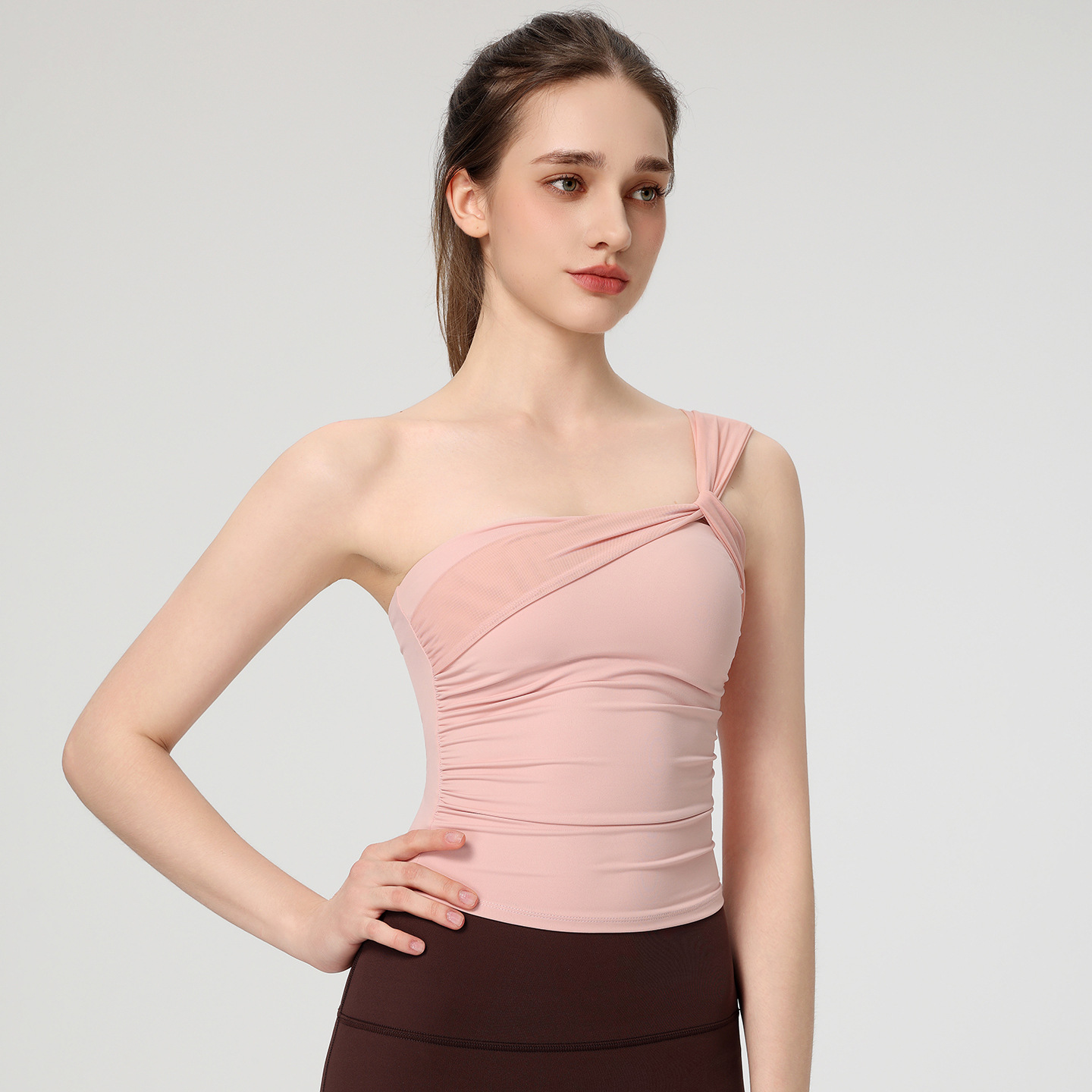 Women's Sexy Sloping Shoulder  - đánh giá và giá Pilates Yoga Jacket